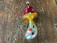 Vintage De Carlini Glass Ornament Anthropomorphic Polka Dot Man picture