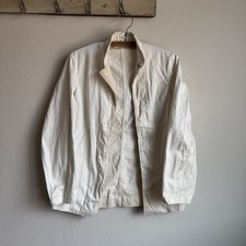 1940s US Naval Brooklyn NY White Cotton Jacket/Shirt  picture
