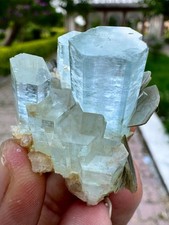 Natural Aquamarine Crystal Cluster With Muscovite Combine/Display Piece ,170 CTS picture