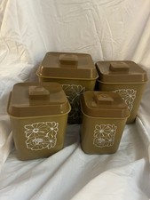 VTG 70’s Daisy Plastic Canister Set picture