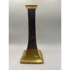 Antique Pickard Etched B&Co Limoges France 9” Gold Blue Candlestick Holder * picture