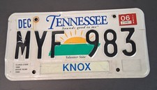 2000 Tennessee License Plate MYF983 Knox County Volunteer State Sounds Good picture