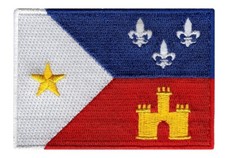 CAJUN FLAG PATCH embroidered iron-on ACADIANA FRENCH LOUISIANA STATE SOUVENIR picture