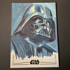 2026 Topps Chrome Star Wars Galaxy GOLD FoilSKETCH Darth Vader Patricio Carrasco picture