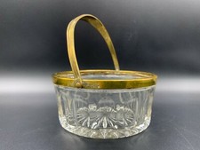 WMF EP Handled Candy Biscuit Jar Box Basket Cut Crystal Glass 1900's picture
