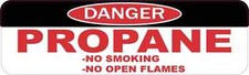 StickerTalk Danger Propane Vinyl Sticker, 10 inches x 3 inches picture