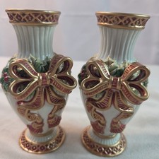 Vintage Fitz & Floyd Noel Classic Collection Candle Holders Set 2 Christmas 5
