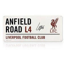 Luis Suarez Signed Liverpool Street Sign picture