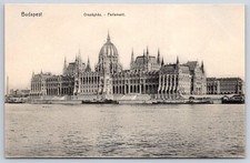 Antique Hungary Postcard BUDAPEST Parliament Orszaghaz RPPC picture