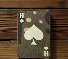 Chevron Laser Cut Coyote Playing Card.💛💙 picture