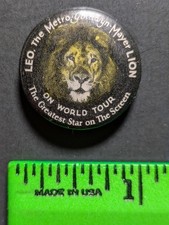 Vintage Goldwyn Mayer Lion Hollywood Movie Icon Pinback Pin picture