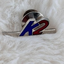 Vtg K2 Sports Ski and Snowboarding Advertising Enamel Lapel Pin Made in Japan picture