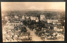 RPPC PANORAMA of PORTLAND, OR seen from Council Crest MT. ST.HELEN'S in back picture