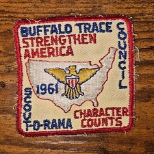 Buffalo Trace Council Indiana IN Vintage 1961 Character Counts BSA Patch picture