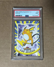 Topps Pokémon 1999 Pokemon T.V. Raichu #26 PSA 9 Graded Card picture