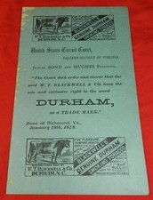 Vintage 1878 Magazine ad for Blackwell's Genuine Durham Smoking Tobacco picture