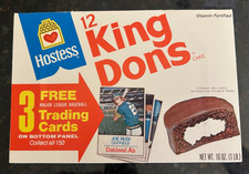 1975 Vintage Unused Hostess King Dons Box Empty Near Mint Baseball cards intact picture