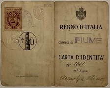 FIUME D’ITALIA CARTA D’IDENTITÀ REGNO D’ITALIA 71 GIUGNO 1927 picture