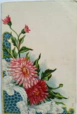 ANTIQUE POSTCARD 1 CENT STAMPED RAISED DESIGN 1909 USA picture