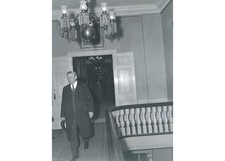 1920s Boston Mayor James Michael Curley Walking In City Hall Glass Neg OOAK picture