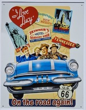 I LOVE LUCY On The Road Again US Route 66 METAL COLLECTIBLE Tin SIGN picture