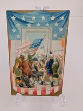 Antique c1905 Raphael Tuck Postcard The First Fourth of July Patriotic No 109 picture