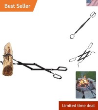 Firewood Tongs - Reinforced Wrought Iron for Extra Strength - 26” - Grabber f... picture
