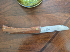 Vintage JA Henckels Solingen Germany Sodbuster Lockback Wood Pocket Knife Nice picture