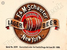 F&M Schaefer Lager Beer Label 9