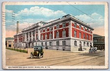 K29/ Wheeling West Virginia Postcard c1910 B&O Railroad Depot Station 121 picture