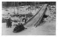 Adirondack Mountains New York Toboggan Standard Postcard COPY RPPC picture