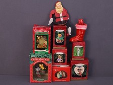 Hallmark Keepsake & Other Ornament Lot 9 Pcs Santa, Animal, People, Photo holder picture