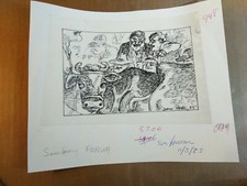 The Oregonian Sunday Forum original art By Dana Hoyle 1985 picture