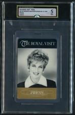 The Royal Visit Princess Diana Visits Chicago June 1996 Press Pass Grade 5 iCERT picture