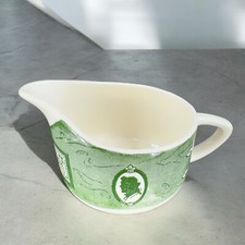 Royal Colonial Homestead Creamer Silhouette and Sample Green and White Ceramic picture