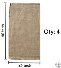 4 24x40 Burlap Bags, Burlap Sacks, Potato Sack Race Bags, Sandbags, Gunny Sack picture