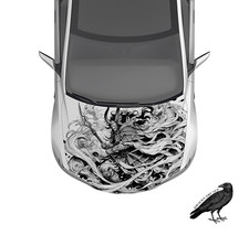 Samurai Japanese Hood Wrap Weatherproof Vinyl Car Decal 50