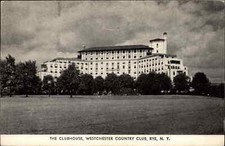 Rye New York NY Clubhouse Country Club c1930s-40s Postcard picture