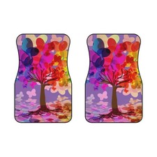Colorful Tree Car Mats - Vibrant Auto Interior Decor, Unique Gift, Car [...] picture