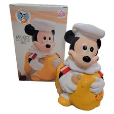 Vintage 1980s Chef Mickey Mouse  Ceramic Cookie Jar Walt Disney Hoan Ltd picture