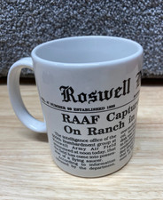 Roswell Daily Record Coffee Mug Flying Saucer Vintage picture
