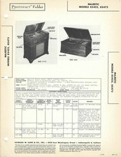 Sams Photofact Folder Radio Parts Manual Schematic MAJESTIC Models 8S452 8S473 picture