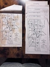🗺️ RARE 1934 Sheboygan WI Historical Voting Precinct Map Set - 8 Pcs w/ Origina picture