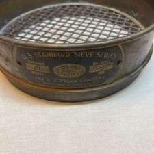 Vintage 8” Brass W.S. Tyler Standard Screen Scale Sieve Coarse Series 3/8” picture