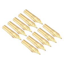 10pcs 0.5-0.7mm Fountain Pen Nib Replacement Stainless Steel for Writing, Gold picture