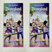 2x Disneyland GuideMap 70th Anniversary Celebration Mickey & Minnie January 2026 picture