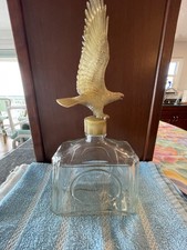 RARE VINTAGE OLD HICKORY BOURBON WHISKEY BOTTLE DECANTER 4/5 QUART EAGLE CAP 12