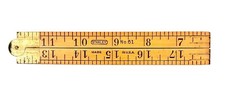 Vintage Stanley No 61 24” Boxwood Folding Rule Brass Ruler Made USA  picture