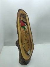 A wooden masterpiece engraved with the colorful map of Palestine, handmade picture