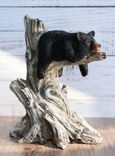 Lazy Days Of Summer Black Bear Sleeping On Tree Branch Statue 9